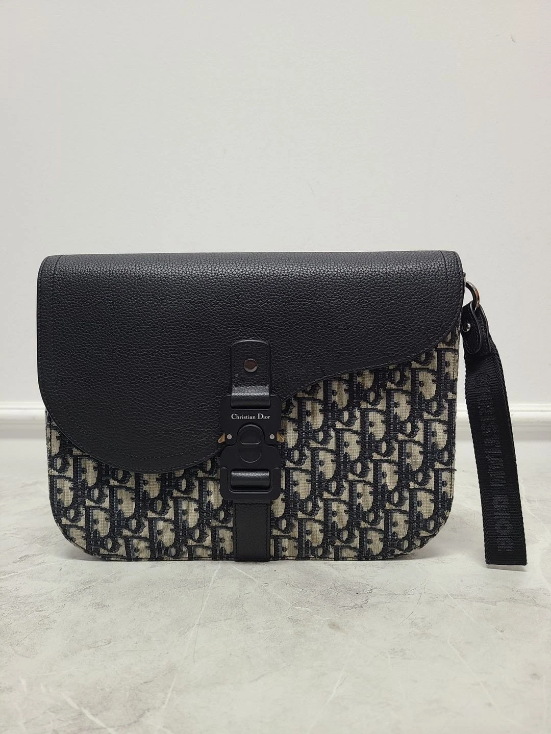 Sacoche pochette A5 selle oblique marine Dior 12345 131394620