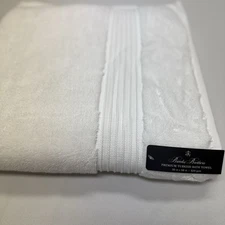 Brooks Brothers Turkish Bath Towel White 30x58” Super Soft Cotton 820 GSM New