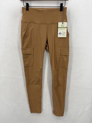 Alpine Design Selina High Rise Tight Pants Womens Small Brown Cargo Leggings NWT