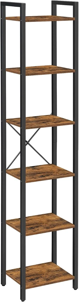 Scaffale angolare d'appoggio 40x35h cm in metallo nero e legno con 2 ripiani