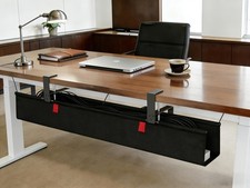 Upgraded Under Desk Cable Management, 28" Cord Organizer,with Silicone Pads...