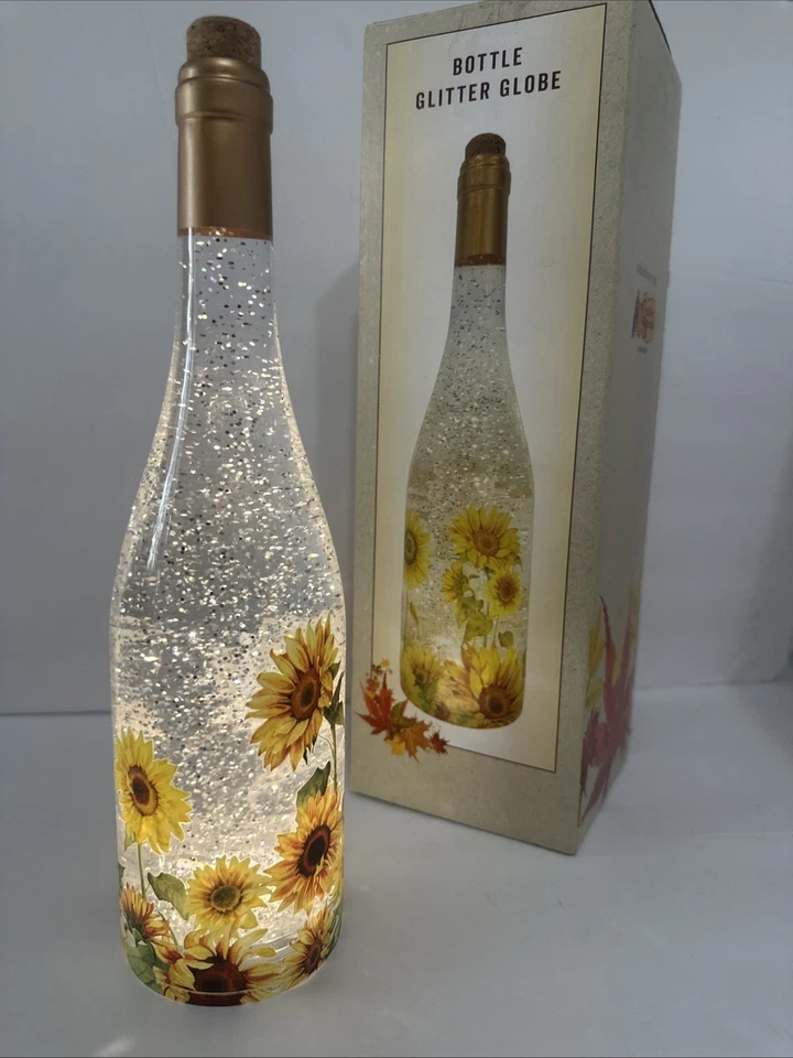 Botella de barril de galletas globo brillante con girasoles - iluminar - caja abierta Foto 2 de 4