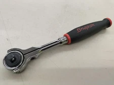 Snap-On TH737 -1/4"Dr., Round Swivel Head, Red Soft Grip Handle Ratchet