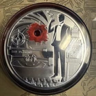 1 Ounce Limited Vintage, James Bond Silver Coin My Name Is Fleming