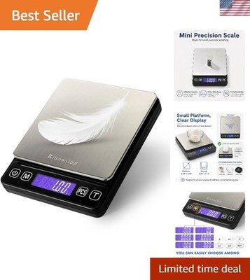 KitchenTour Mini Gram Scale for Coffee, Jewelry and Small Items, 500g x 0.01g...