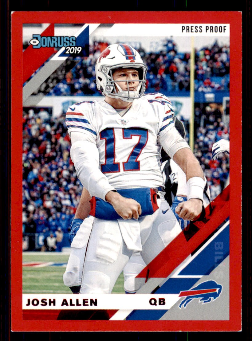 Josh Allen Panini Donruss #33 Press Proof-Red