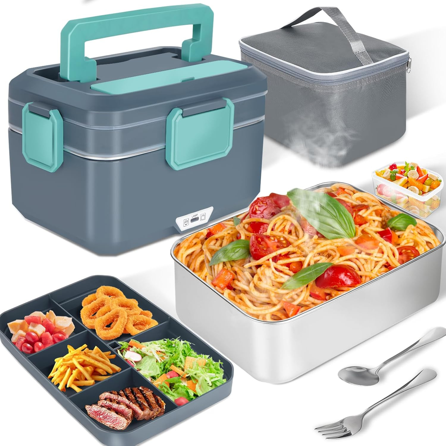 Scaldavivande Elettrico 3,5L 90W: Il pranzo XL caldo ovunque!