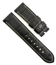 Officine Panerai 24mm x 22mm Dark Brown Alligator Watch Strap Band Authentic OEM