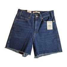 Signature By Levi's Women's Denim High-Rise Shorts Size 6 W28 Blue 5" Inseam