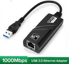 USB 3.0 Gigabit Ethernet LAN RJ45 1000Mbps Network Adapter For Windows PC Mac.