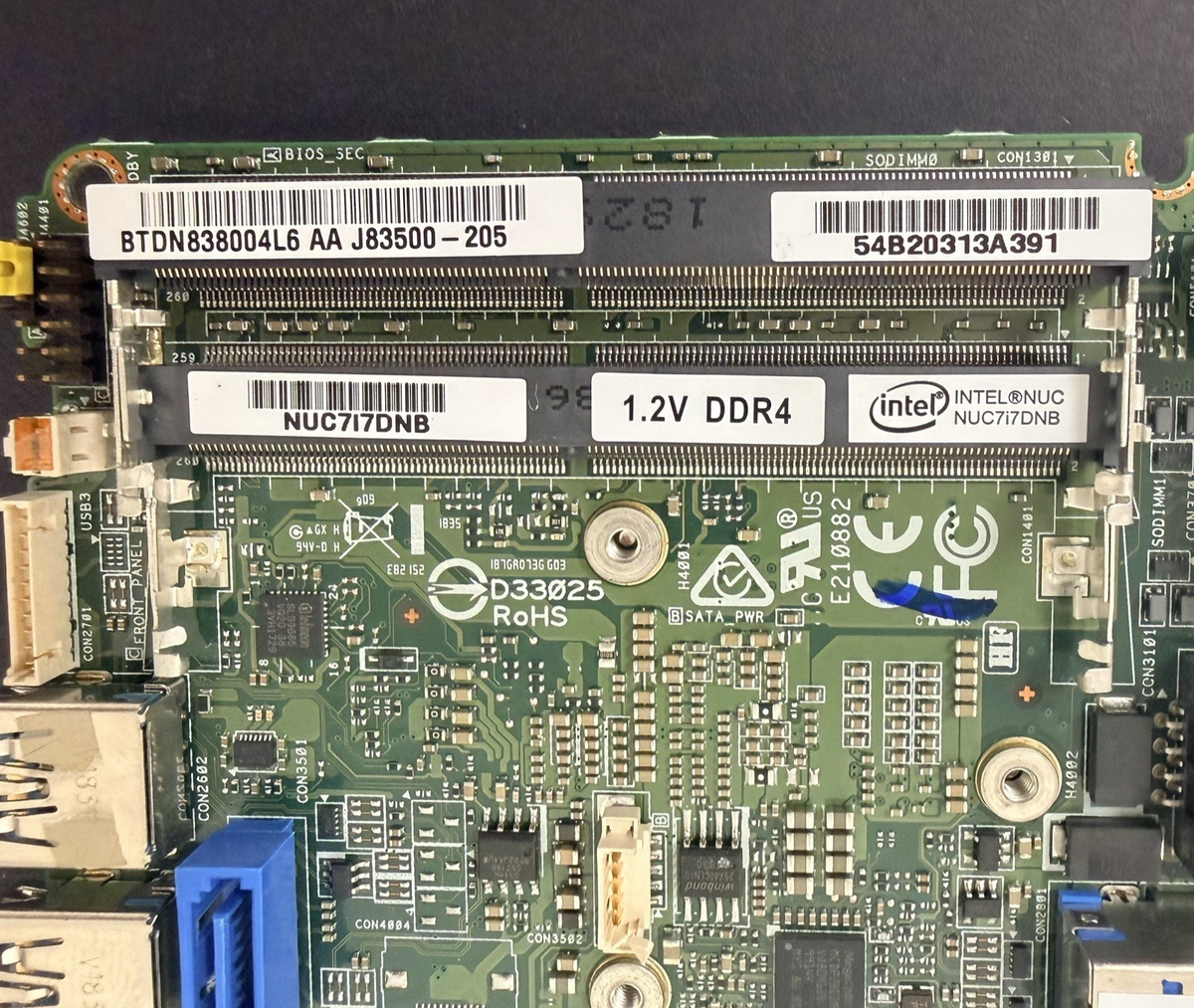 Intel NUC NUC7i7DNB DDR4 Mini PC Motherboard I7-8650U with