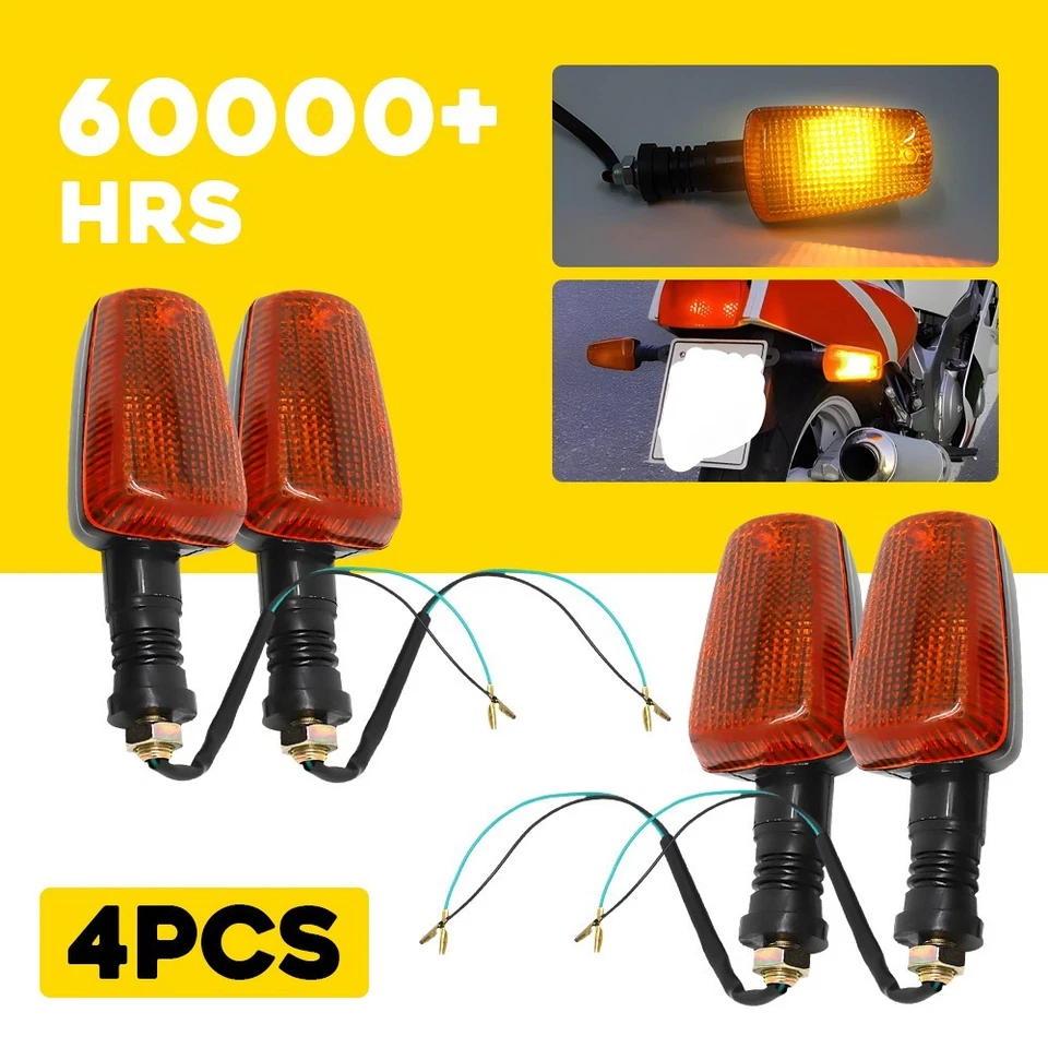 Luces de señal de giro de 4 piezas para Yamaha XT 225 250 600 TW200 FZR600 Radian 600 XT600 Foto 3 de 4