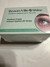 BeautyVille Shine Instant Eyelid Lift Strips 4mm-7mm 400 Count NIB