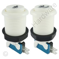 Happ Style 1 & 2 Player 28mm Round Classic Arcade Buttons & Microswitches - MAME
