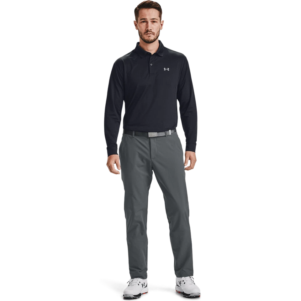 Polo de rugby muscular manga larga UA Under Armour para hombre nuevo con etiquetas