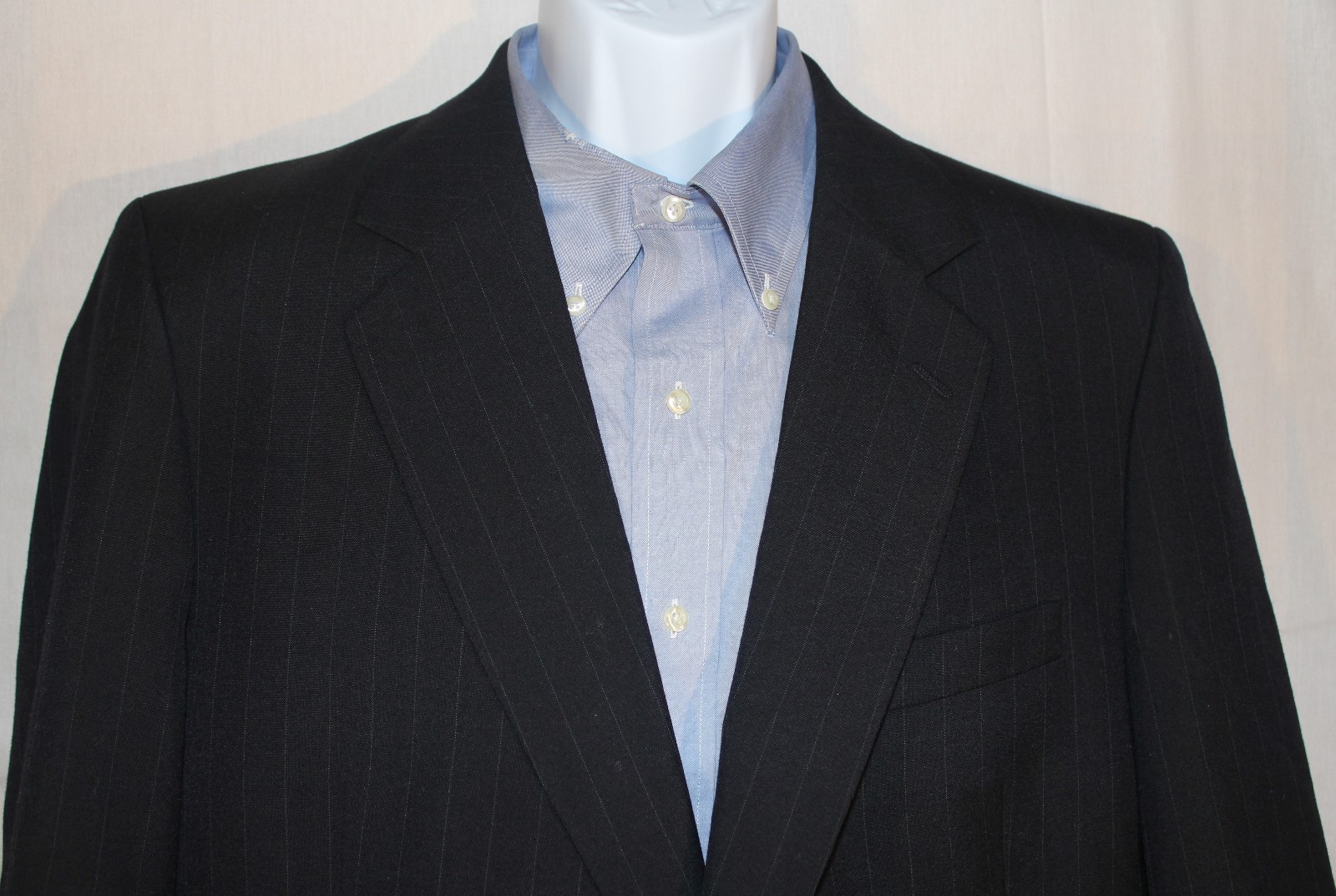 Giacca cappotto sportivo blazer uomo Savile fila righe 44R 100% lana