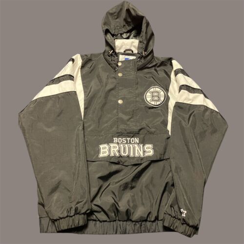 Boston Bruins Starter Jacket Mens Extra Large Black Ice NHL