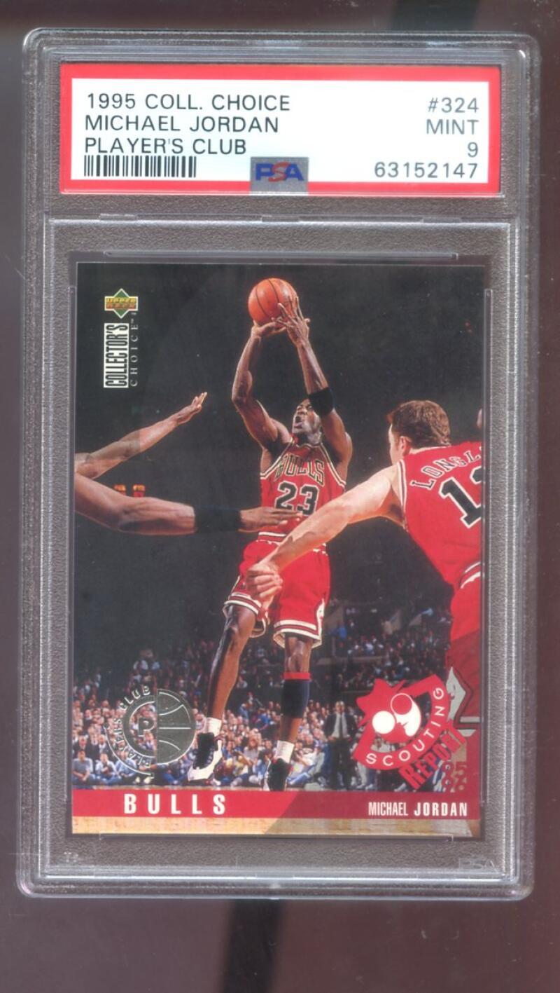 1995-96 Collector's Choice Player's Club #324 Michael Jordan PSA 9 Graded Card