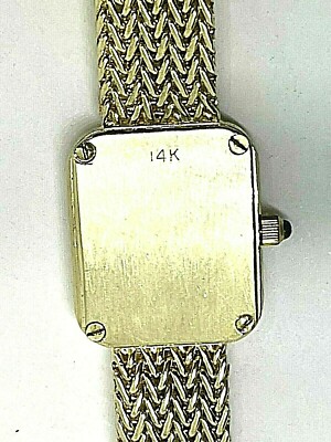 GENEVA SOLID 14K YELLOW GOLD WristWatch, QUARTZ Movement, 7 INCH