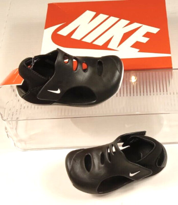 Sz 9C Nike Sunray Protect 3 Toddler Little Kids Sandals Shoes Black  New In Box