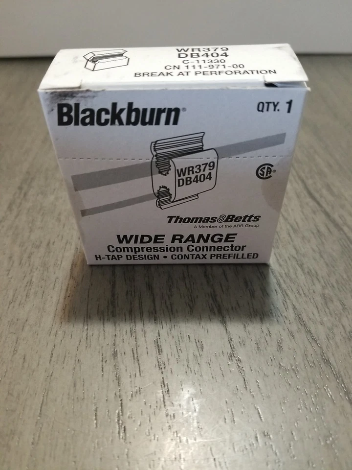 25-PACOTE THOMAS & BETTS BLACKBURN WR379 CONECTOR DE COMPRESSÃO DE AMPLO ALCANCE H-TAP - Imagem 3 de 4