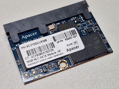 Original HP Apacer 16GB MLC SATA SSD Laufwerk 689057-001 6C.F1DD2.LR10B - 1,8'' mSATA