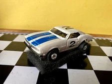 Rare Vintage Aurora T-Jet HO Slot Car 1418 Camaro #2 Wild Ones