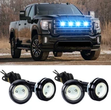 4pcs Raptor Style Blue Grille LED Light DRL For Toyota Tacoma TRD Pro 2016-2021