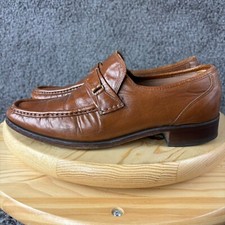 Vintage Bostonian Loafer Mens 8 All Leather Hand Sewn Dress Shoe Made in USA