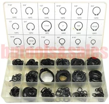 225pc Snap Retaining Ring Assortment Internal External C-Clip Circlip 18 Sizes