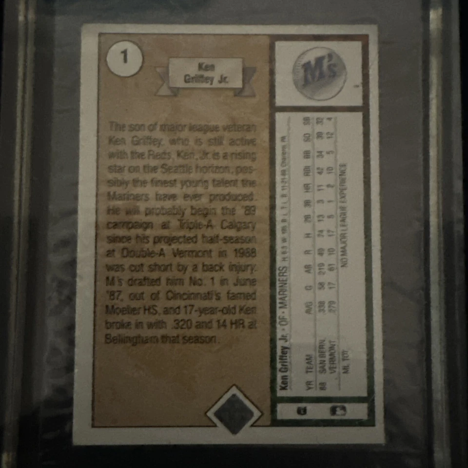 Tarjeta de béisbol Ken Griffey Jr. Foto 3 de 4