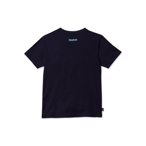Camiseta Reebok Niños Manga Corta Estampado Gráfico Azul Marino Talla: XS 4/5 NUEVA NUEVA CON ETIQUETAS - Imagen 2 de 2