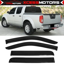 Fits 05-20 Nissan Frontier Crew Cab Acrylic Window Visors Rain Deflectors 4PCS