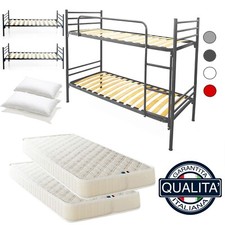 Letto a Castello Moderno  per Adulti e Bambini 80x200 h150 cm  alta portata