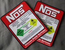 2X NOS Nitrous Oxide Racing Label Decals Stickers FREE SHIPPING
