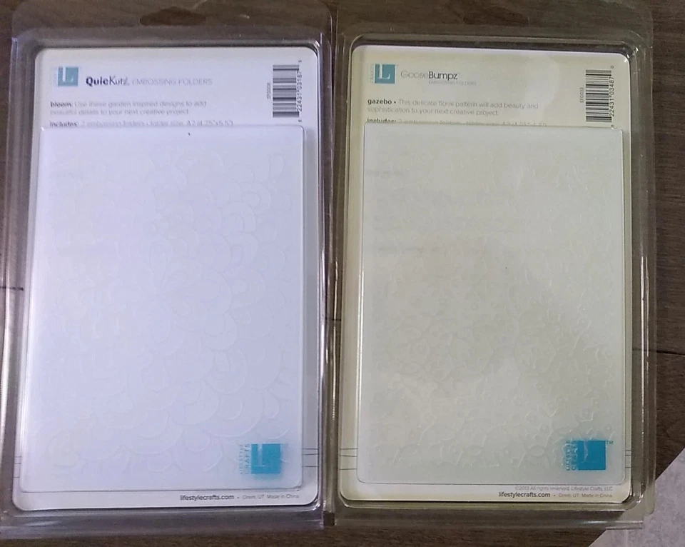 NEW LifeStyle Crafts QUICKUTZ GooseBumpz Embossing Folder Lot 2 NOS Bloom Gazebo - Image 3 of 4