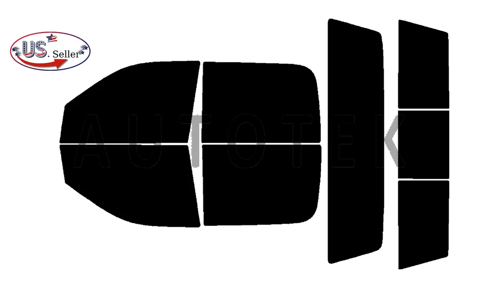 Película premium precortada para ventanas laterales cualquier tono para RAM 1500 doble cabina 2009-18 Foto 2 de 4