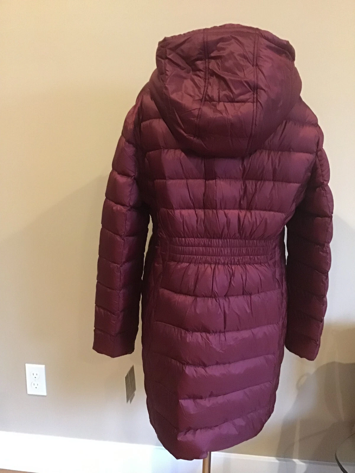 Giacca lunga imbottita Michael Kors nuova con etichetta cappuccio rimovibile M