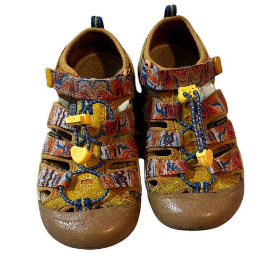 Sandalo Keen Newport h2 arancione buccia giallo. Scarpa da trekking acqua taglia 3 giovanile.