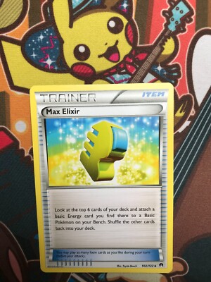 Max Elixir 102/122 Breakpoint/Turbofieber englisch Pokemon Karten NM