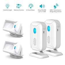 2  5-in-1 Wireless Door Sensor Alarm Loud Entry Alert 5-Mode 918ft Long Range