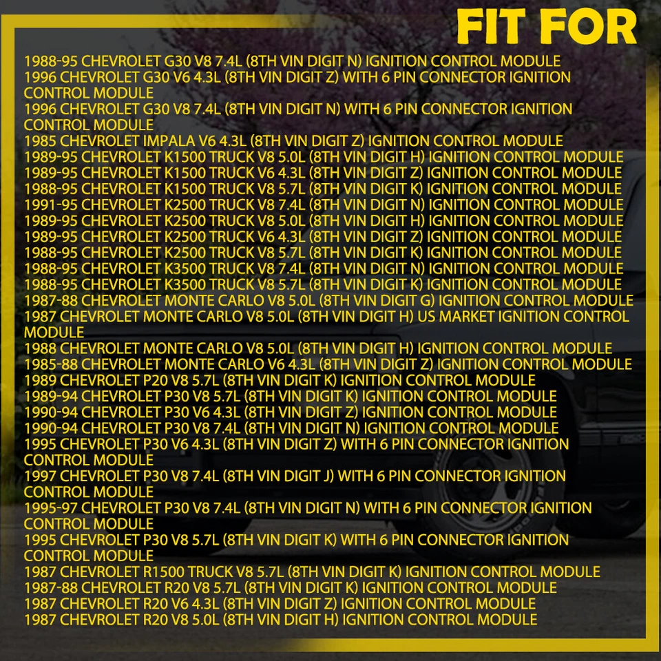 Módulo de control de encendido para camioneta Chevrolet C1500/2500 89-95 V8 5,0/5,7 L V6 4,3 L Foto 4 de 4
