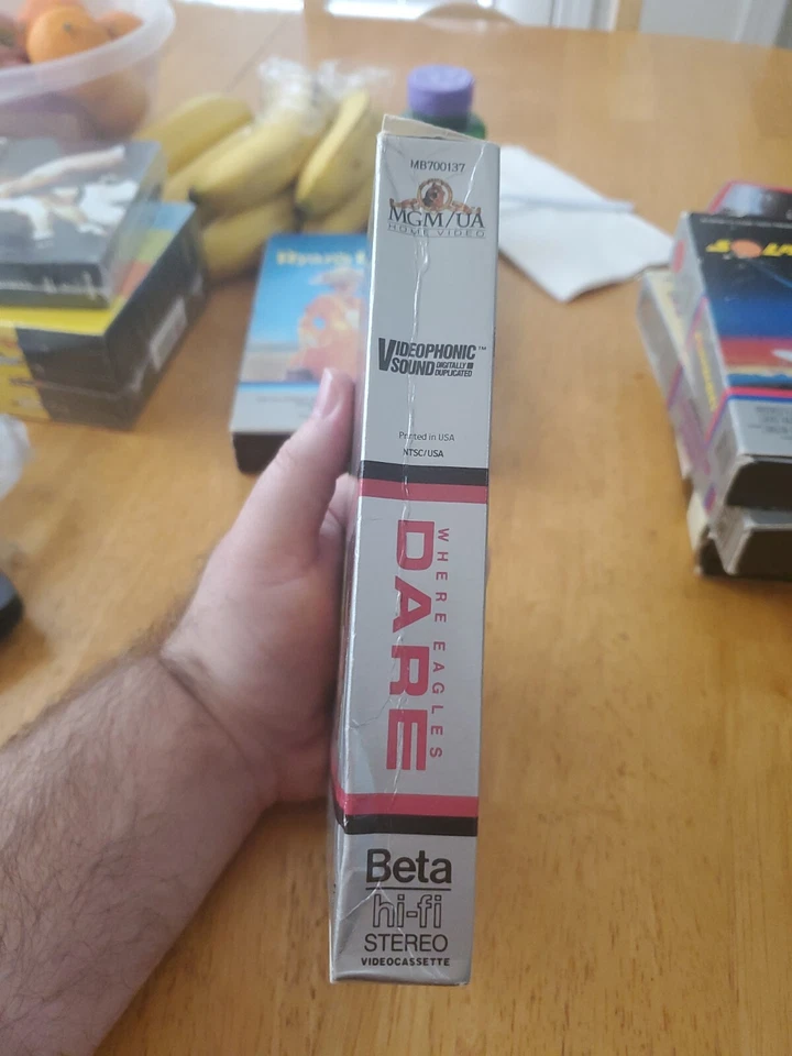 Where Eagles Dare 1968 BETA tape Betamax NOT VHS Clint Eastwood Big Box Foto 4 de 4