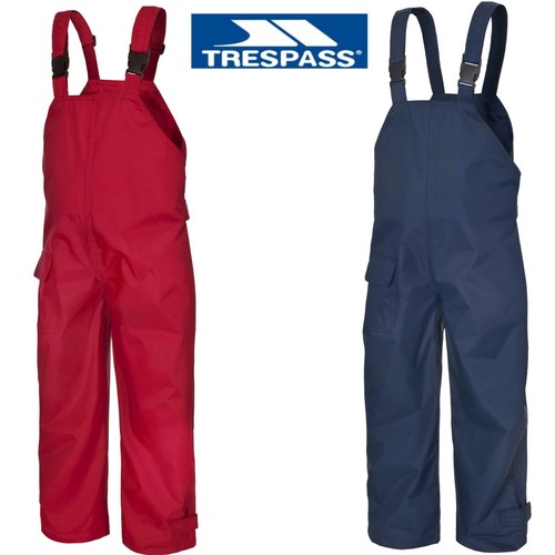 TRESPASS KIDS WATERPROOF DUNGAREES RAIN 