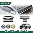Weathershields & Black Door Sill Protector For Triton MQ MR Dual Cab 2015-2024