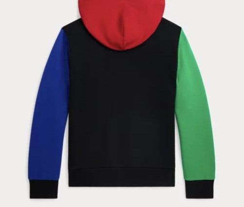 NWT Polo Ralph Lauren Toddler Boys Colorblock Logo Hoodie Hooded Sweatshirt Sz 4 - Picture 2 of 8