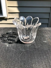 Vintage Glass Slotted Tulip Flower Lamp Chandelier Bobeche Part