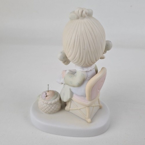Precious Moments E-3106 Mother Sew Dear Collectible Porcelain Figurine Vintag - Picture 3 of 7