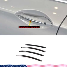 Outside Door Handle Cover Trim Strip Black For BMW 5 series F10 F18 F11 2011-17