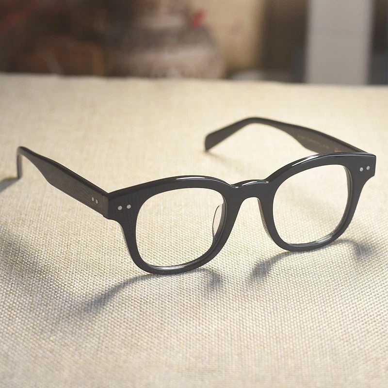 Ретро Японии ручной работы твердого ацетата очки ОПРАВА мужчин черный 1960 очки - Изображение 4 из 4